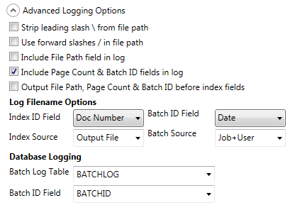 SimpleIndex Simple Setup Configuration Wizard Advanced Logging Options