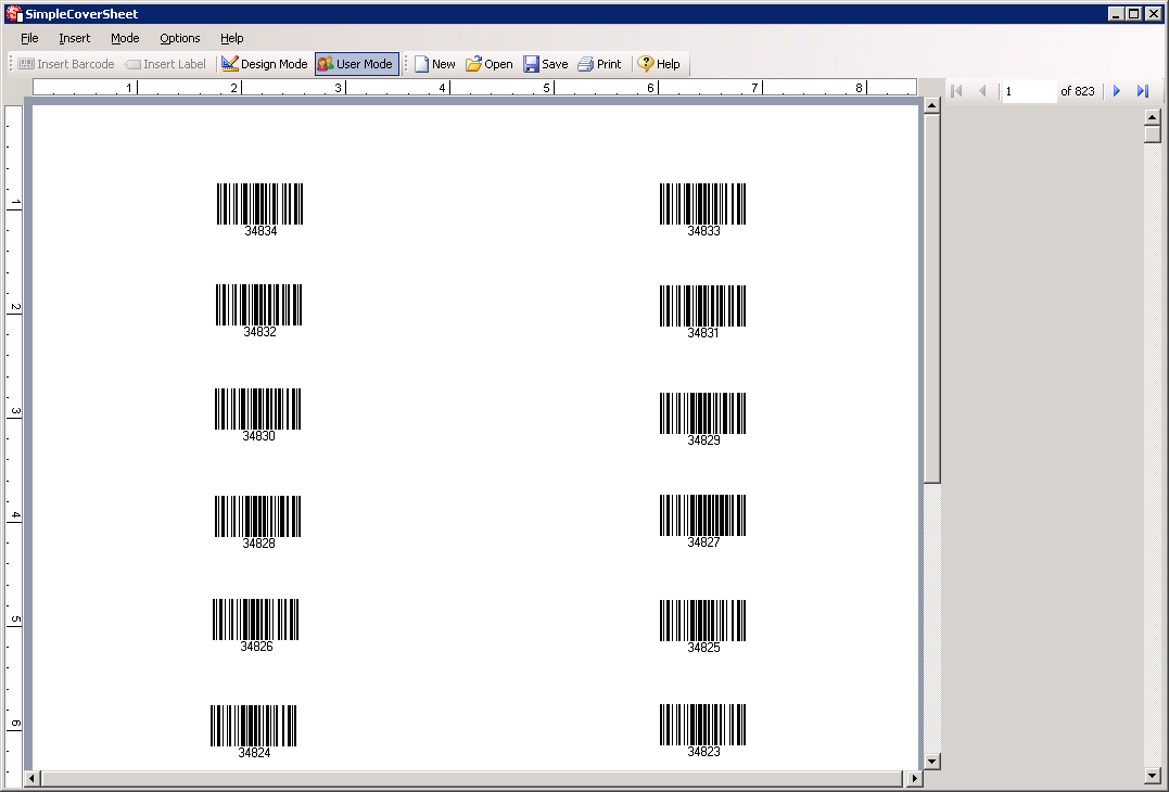 SimpleCoversheet Template Barcode Configuration