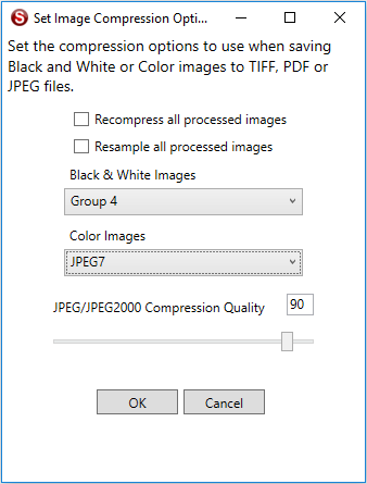 Set Image Compression Options