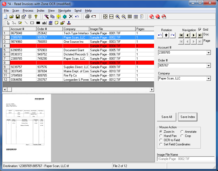 SimpleIndex Simple Running Jobs Grid View Batch Information Functions Sample screen