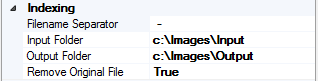 SimpleCoversheet Design File Indexing Settings