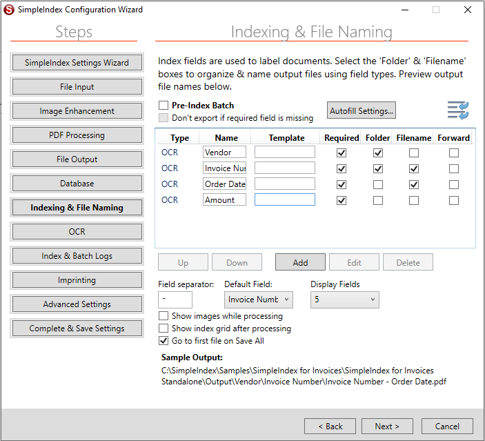 Konijn Afgekeurd Zegenen How do I configure the output folder and file naming scheme? - SimpleIndex