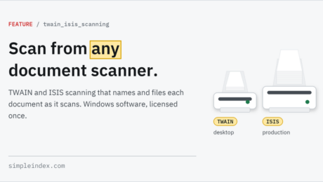 TWAIN and ISIS scanning share card Scan from any document scanner